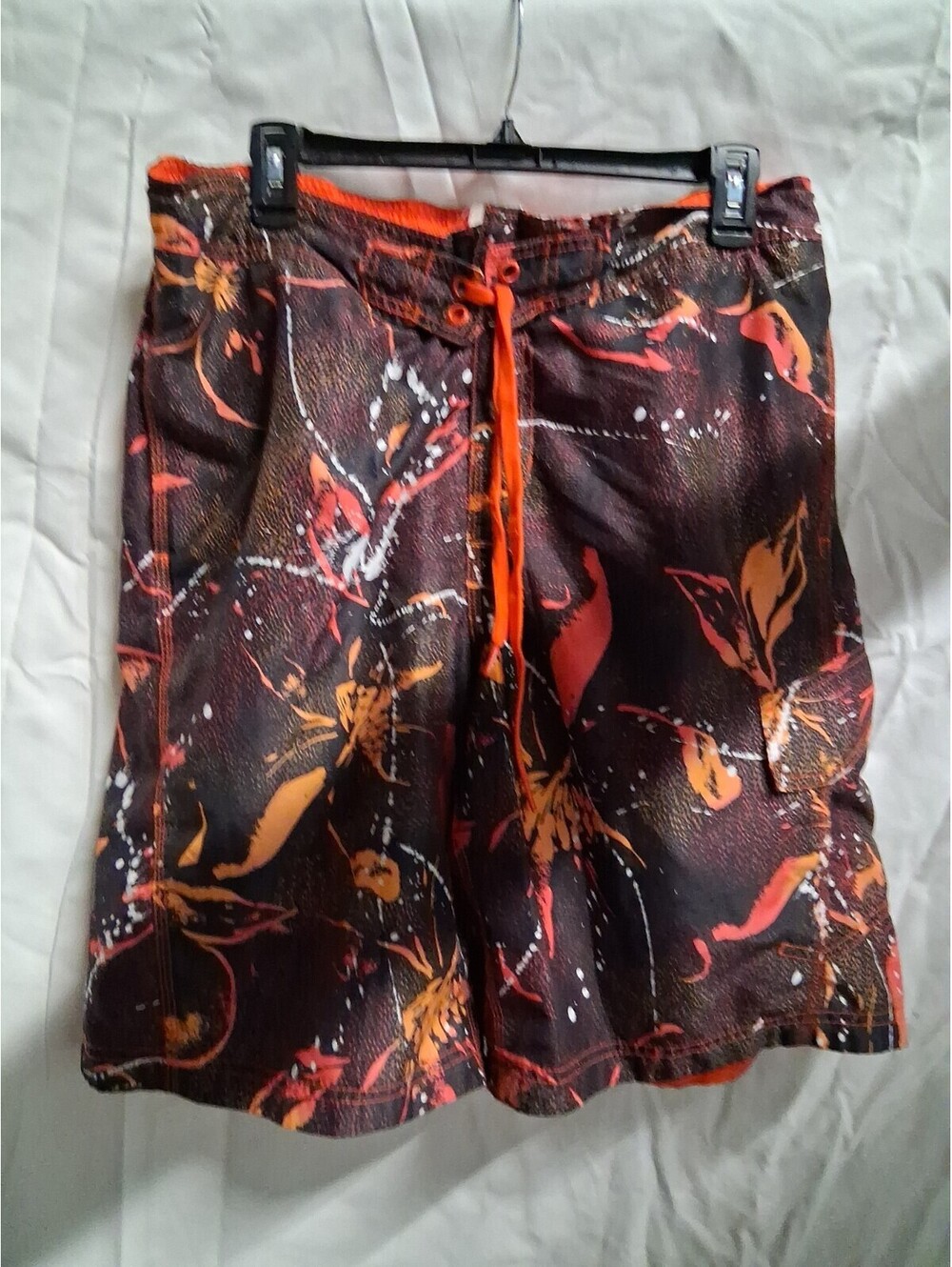 Speedo Tropical Swim Trunks SZ  L Floral Board Shorts Mesh Lined Pockets Men G2
